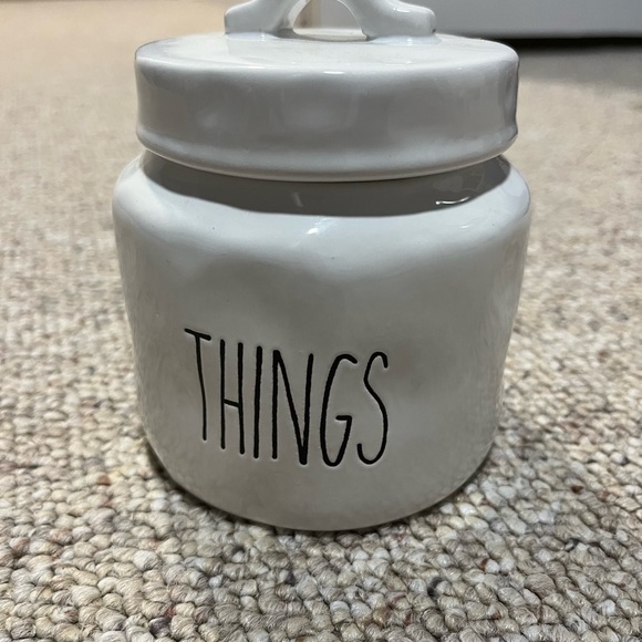 Rae Dunn White Things Canister - Picture 1 of 3